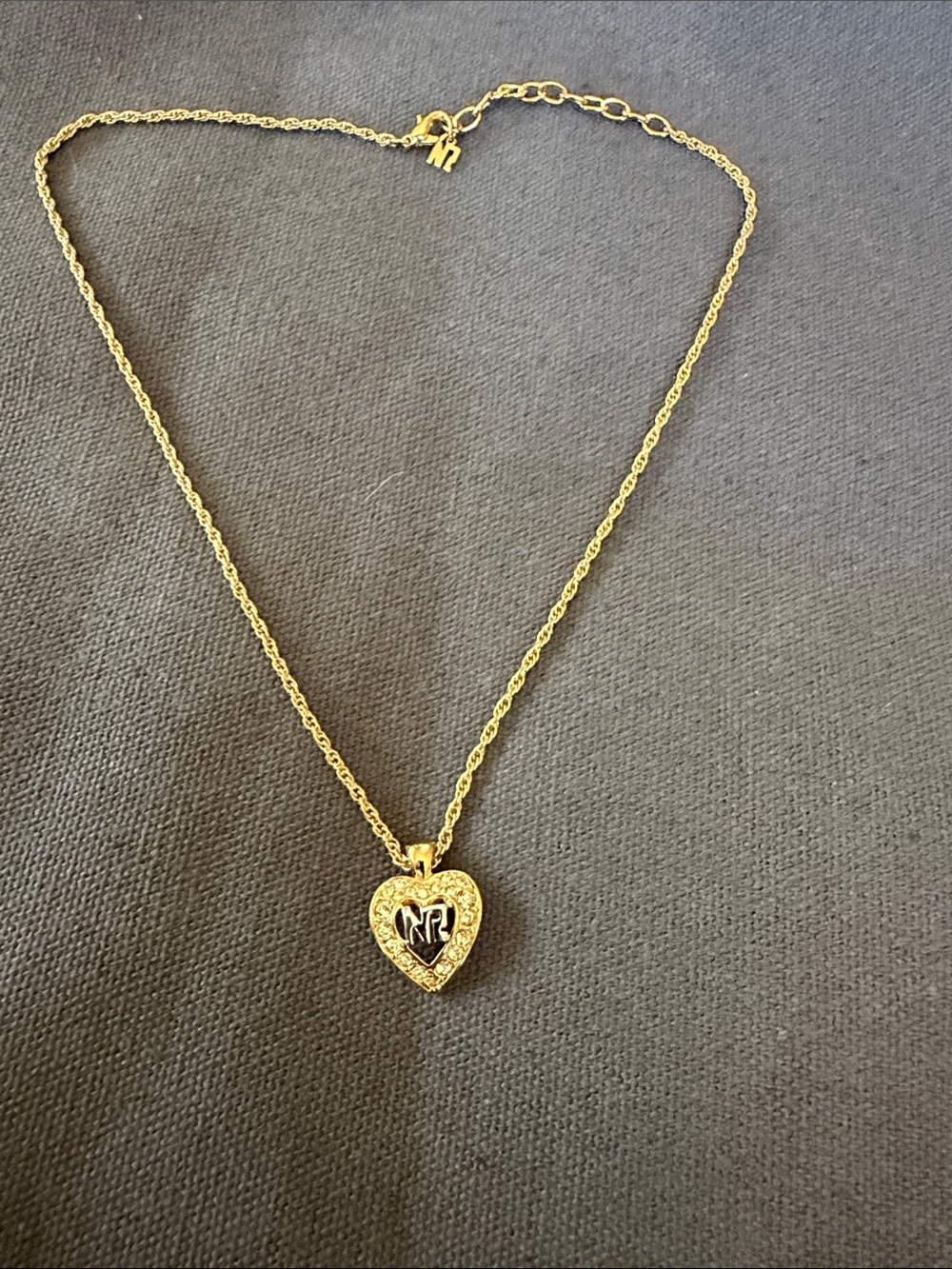 Nina Ricci Gold Heart Pendant Necklace with Accent and Crystal Halo - Picture 11 of 11